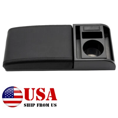 Car Armrest Lid Cover Center Console Storage USB Universal Cup Holder Organizer. - Image 1 of 4