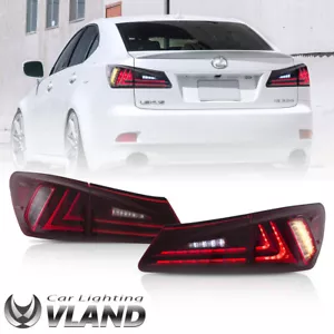 VLAND Red LED Tail Lights For 2006-2013 Lexus IS250 IS350 ISF Rear Brake Lamps - Bild 1 von 13