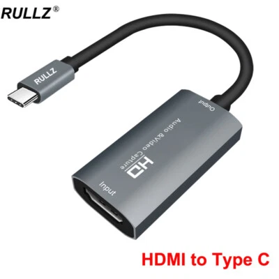 4K 1080P HD Video Capture Card Type C Game Recording Box PC Live Streaming Plate - Image 1 of 4