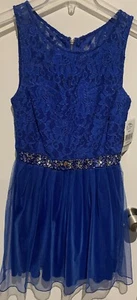 Girls Speechless Size 7 Sleeveless Dress Chiffon Overlay Skirt Lace Top - Picture 1 of 5
