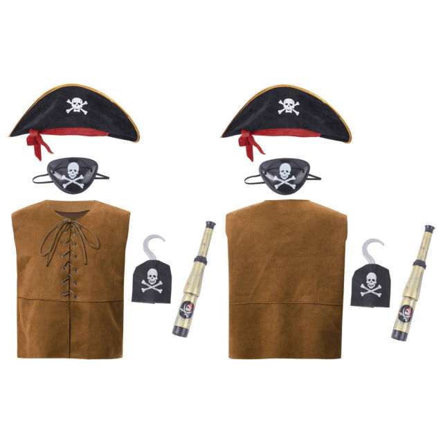 Fantasia De Pirata Infantil,caribe,jack Sparrow, Kit 6 Peças