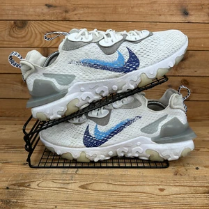 Scarpe da ginnastica Nike da uomo taglia UK 10 React Vision bianche vernice spray Swoosh - Foto 1 di 13