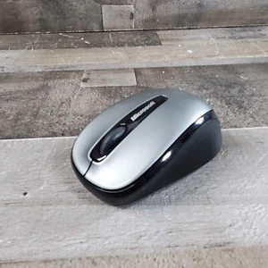 Microsoft Wireless Mobile Mouse 3500 Model 1427 w/ Receiver Dongle Black Gray - Picture 1 of 13