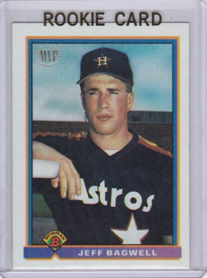 JEFF BAGWELL ROOKIE CARD Houston Astros MLB HOFer Baseball 1991 BOWMAN RC! - Image 1 of 2