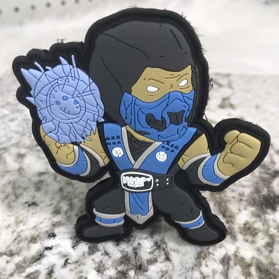 Mortal Kombat Sub-Zero PVC Morale Patch Fan Made Hook & Loop Tactical Gear New