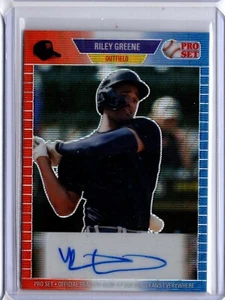RILEY GREENE 2021 Leaf Pro Set Metal Baseball Red White & Blue RC AUTO WAVE 3/4 - Picture 1 of 3