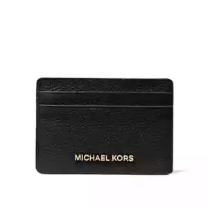 Nuevo Michael Kors Mujer Admiral Cuero Negro Tarjetero - Imagen 1 de 2