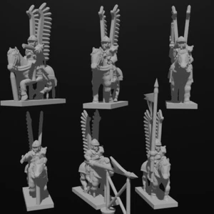 24x 15mm/1:100th Pike & Shotte Polish Winged Hussars - Picture 1 of 1