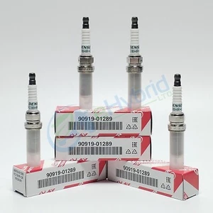 Genuine Toyota Yaris Spark Plugs Denso Iridium 90919-01289 twin tip FC16HR-Q8 - Picture 1 of 3