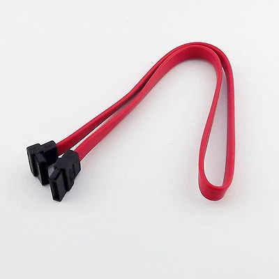 Serial SATA ATA RAID Data HDD Hard Drive Signal Straight Right Angle Cable 1.5FT - Image 1 of 4