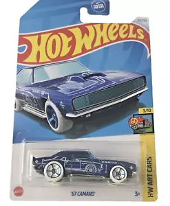 Hot Wheels 84/250 '67 Camaro HW Art Cars 3/10 Blue - Picture 1 of 4