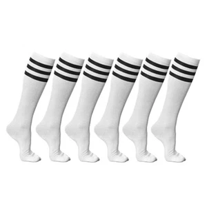 6 Pair Pack Angelina Referee Knee High Socks #2539WS-B - Picture 1 of 2