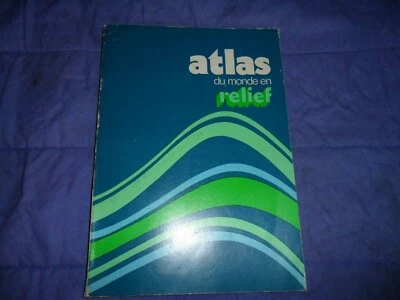 Ancien Atlas du monde en relief.1968. - Photo 1/4