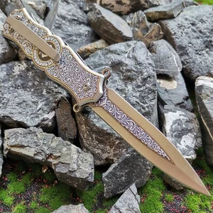 Silver Exquisite Fashion Stainless Steel Portable Rescue Sharp Folding Knife EDC - Picture 1 of 6