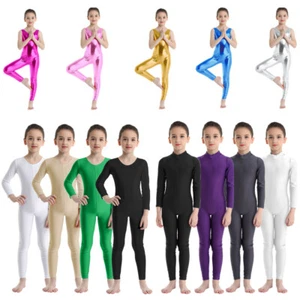 Kinder Mädchen Ganzkörperanzug für Ballett Gymnastik Training Stretch Trikot Body - Bild 1 von 105