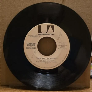 Cornelius Brothers & Sister Rose Treat Her Like a Lady / Over at My Place 45 UA - Picture 1 of 3
