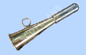 Batidores de bolsillo de latón ovalados - Guardianes - Caza - Cuerno de caña - Rectos 6 pulgadas - Imagen 1 de 3