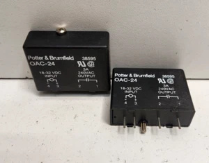 LOTTO DI 2 NUOVI VECCHI STOCK! MODULI USCITA I/O POTTER&BRUMFIELD 3A 240V SPST OAC-24 - Foto 1 di 1