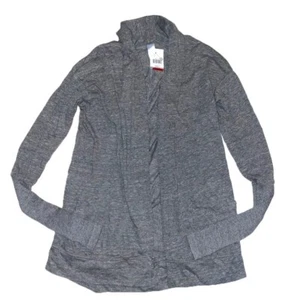 ALTERNATIVE Medium Eco Gray $48 Lightweight Stretch Knit Pockets Cardigan NWT M - Picture 1 of 4