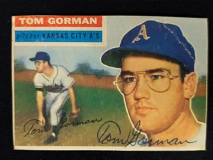 Tarjeta autografiada firmada por Tom Gorman 1956 Topps #246 - Kansas City A's - Imagen 1 de 2