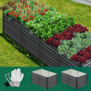 Livsip Raised Garden Bed Kit Instant Planter Galvanised Steel 320x80x73CM - Picture 1 of 10