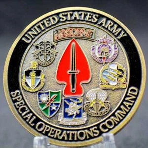US Military Special Operations Command Challenge Coin Sine Pari Commemorative - Picture 1 of 10