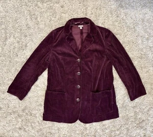 Chaqueta J Jill Mujer 1X Azul Pana Blazer Abrigo Abotonado - Imagen 1 de 10