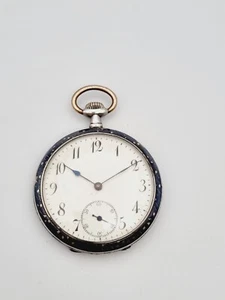 silver niello pocket watch spares repair - Picture 1 of 12