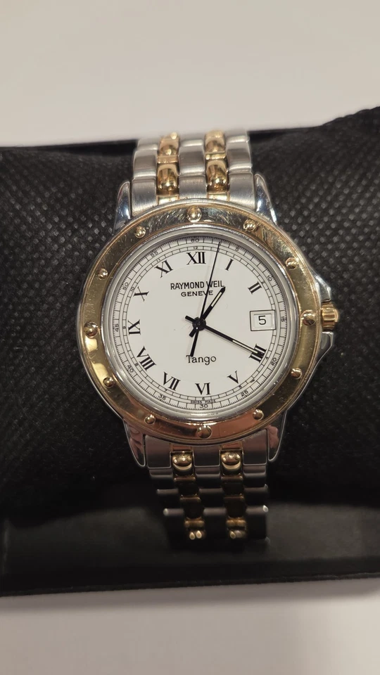 Reloj para hombre Raymond Weil Tango de cuarzo de principios de la década de 2000 esfera blanca dos tonos 36 mm Foto 1 de 1