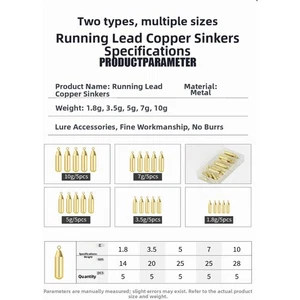 For Sea Fishing Copper Sinker Set Sea Tackle Kit Copper Material No Burrs - Picture 1 of 12