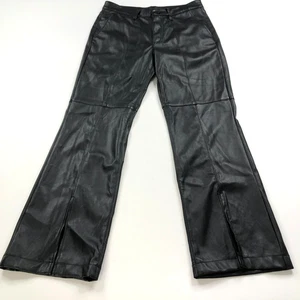 Kut From The Cloth 6 (Fit 30W 28.5L) High Rise Faux Leather Slit Pants MINT - Picture 1 of 15