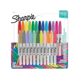 Sharpie Permanent Markers Fine Colouring Pens Assorted (Pack of 24) 2205177 - Picture 1 of 7