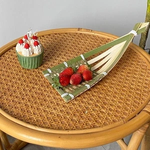 2Pcs Japanese Handheld Sushi Tray Bamboo Refrigeration Plate Sashimi Tray Hotel - Picture 1 of 12