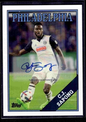 2018 Topps MLS Throwback autograph 2/25! C.J. Sapong Philadelphia Union - Image 1 of 2