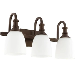 Quorum 5011-3-86 Richmond 20.25" 3-Light Bath Vanity in Oiled Bronze - Picture 1 of 2