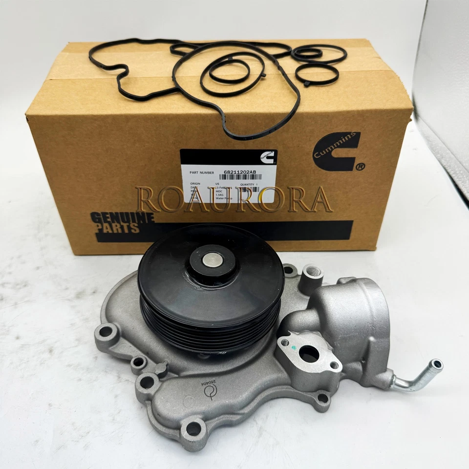 Water Pump 68211202AB For Jeep Grand Cherokee 2015 2016 2017 2018 Ram 1500 3.0L - Image 1 of 4