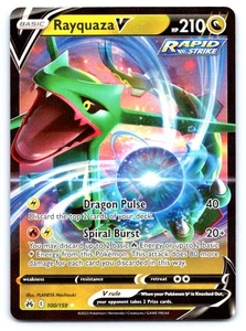 Rayquaza V Pokemon Ultra Rare Crown Zenith 100/159 - Picture 1 of 2