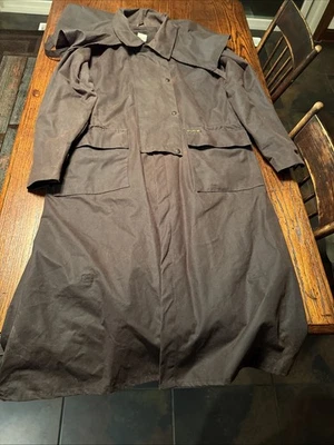 Outback Trading Company Coat Mens XL Oilskin Duster Trench Coat Bushtrader HTF - Image 1 of 4