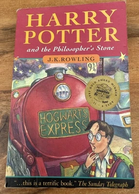 Harry Potter  Philosopher's Stone 1st Edition /  Print PB Young Wizard Errors - Image 1 of 4