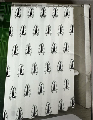 Wicked the Musical Elphaba Fabric Shower Curtain 72” x 72” White New - Image 1 of 4