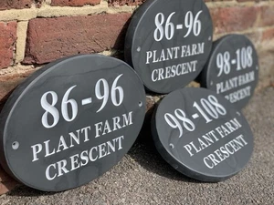 Ovales Hausschild aus Schiefer - Bild 1 von 8