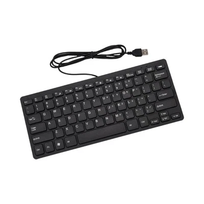 72 Keys USB Corded Keyboard Tactiled Feedback Space Saving Wide Compatibility - Image 1 of 4