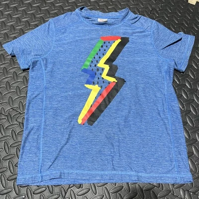 Camisa de manga corta Hanna Andersson azul perno de iluminación para niños talla 120 EE. UU. 6-7 Foto 1 de 4