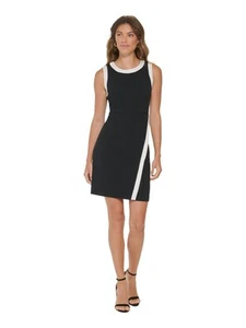 DKNY Womens Black Sleeveless Above The Knee Wear To Work Sheath Dress 12 - Picture 1 of 8