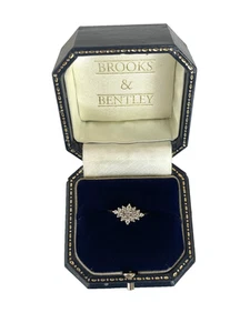 1986 Diamond Ring 9ct Gold Diamond Cluster Vintage Ring - Size L 1/2 - Picture 1 of 17