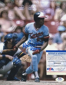 ROD CAREW MINNESOTA TWINS HOF 91 PSA/DNA AUTHENTICATED ACTION SIGNED 8x10 - Picture 1 of 1