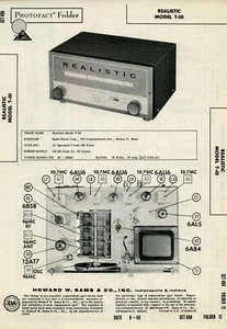 Vintage Sam's Photofact/Schematic Folder Realistic Model #TIII SFF24 - Bild 1 von 1