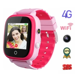 Telefon Smartwatch für Kinder, 4G SOS Anrufe GPS Kamera Handy für Mädchen,Rosa - Zdjęcie 1 z 10