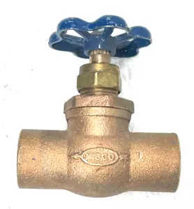 NIBCO 3/4" Bronze Globe Valve / Solder Joint (Sweat) Ends / Handwheel Operated - Picture 1 of 8