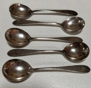 🟢 Menge 5 Vintage Suppenlöffel von International Silver Co. 6" Länge - Bild 1 von 8